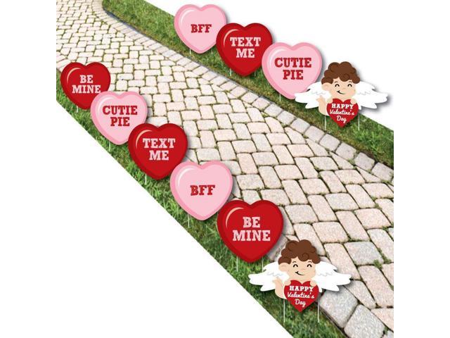 Conversation Hearts Cupid And Heart Lawn Decorations Outdoor Valentine S Day Party Yard Decorations 10 Piece