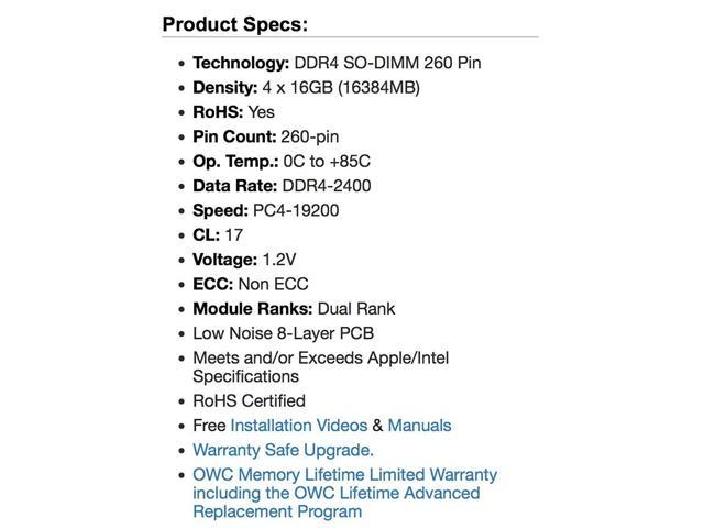 16.0gb owc memory imac 16.0gb owc memory imac