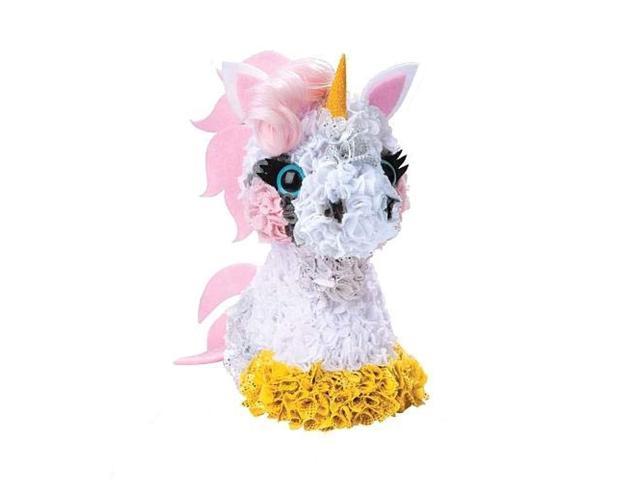 THE ORB FACTORY LIMITED 10027964 Plush Craft 3D Unicorn, 5 x 4 x 10,  Pink/White/Yellow/Grey