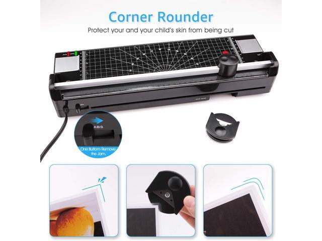Laminator Machine for A3/A4/A6, YE381 Thermal Laminating Machine for Home Office School Use with 50 Pouches, Paper Trimmer and Corner Rounder