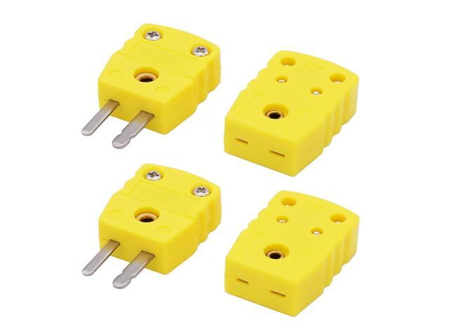 PZRT 1 Set K Type Thermocouple Plug Adapter RTD Circuits Mini Male/Female Wire Connector 