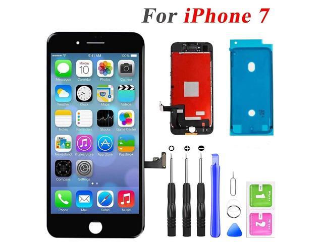 Black iPhone 6 LCD Screen Replacement Screen Touch LCD Display Digitizer Assembly Touch Screen and Frame Repair Tool Kit with Tempered Glass 