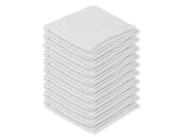  DecorRack 10 Pack 100% Cotton Wash Cloth, Luxurious Soft, 12 x  12 inch Ultra Absorbent, Machine Washable Washcloths, White (10 Pack) :  Health & Household