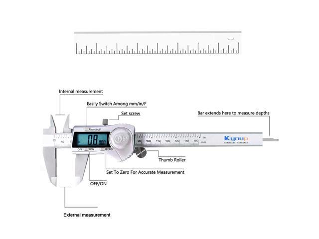 Caliper Measuring Tool with Stainless Steel Details about   Kynup Digital Caliper IP54 Wate... 