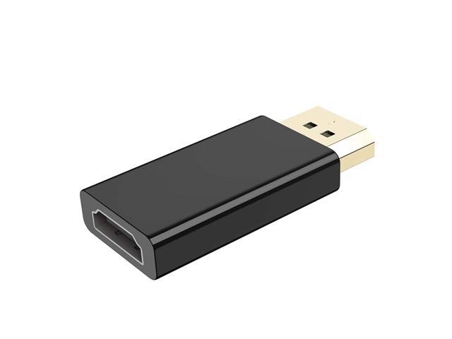 KUXIYAN 1080P Gold Plated Displayport to HDMI Converter Male to Female 1.3V Black DP to HDMI Adapter 1080P 