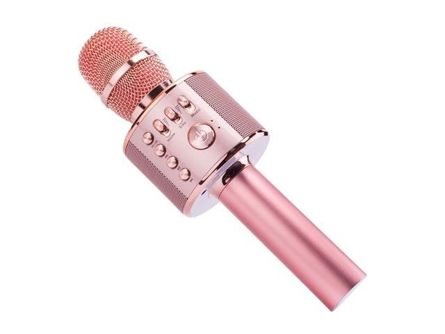 Compatible with Android and iOS Devices Wireless Microphone,Karaoke machine Portable Bluetooth Microphone with Speaker Handheld Microphone for Home Party Singing and Conference