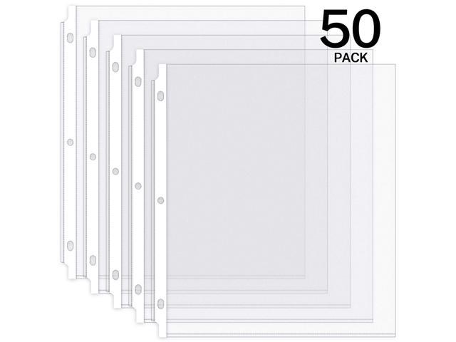 Sheet Protectors Card & Photo Sleeves Ktrio 8.5 X 11 Inches Clear Page For 3 Top