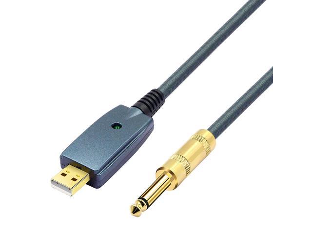 Mono 1/4" Phone 6.35mm TS Plug Male Jack Cable for Guitar Audio Connector 