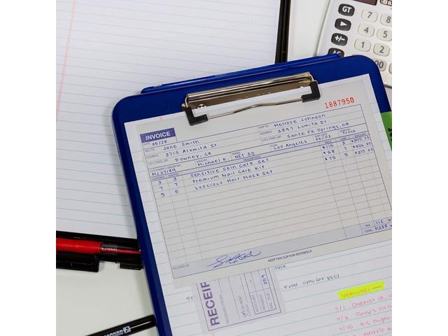 Blue or Black 1 Assorted BAZIC Clipboard 1810 Storage Case