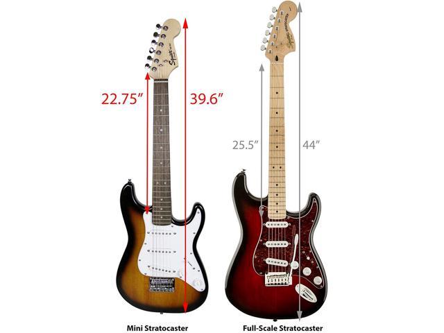 Fender Squier 3/4 Size Kids Mini Strat Electric Guitar Learn-to-Play Bundle  w/ Amp, Cable, Tuner, Strap, Picks, Fender Play Online Lessons, and Austin  