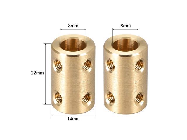 uxcell Shaft Coupling 8mm to 8mm Bore L22xD14 Robot Motor Wheel Rigid Coupler Connector