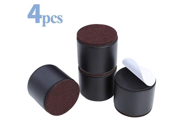 4Pack Solid Steel Self-Adhesive Furniture Riser or Bed Lift Chair Round,2 Inch Black Ezprotekt 2 Inch Bed Risers Creates an Additional 2 Inches of Height for Table Desk or Sofa Riser 