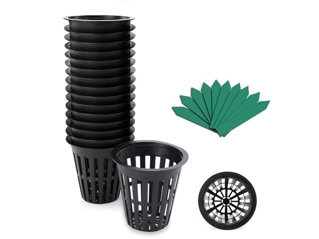 50pcs/Set Vegetable Plant Net Cup Basket Hydroponic System Grow Cylinders Sponge 