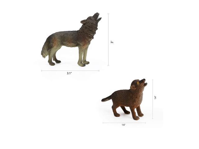 Vxkbiixxcs-o 7 Pieces Wolf Toy Figurines Set Wolf Animals Figures