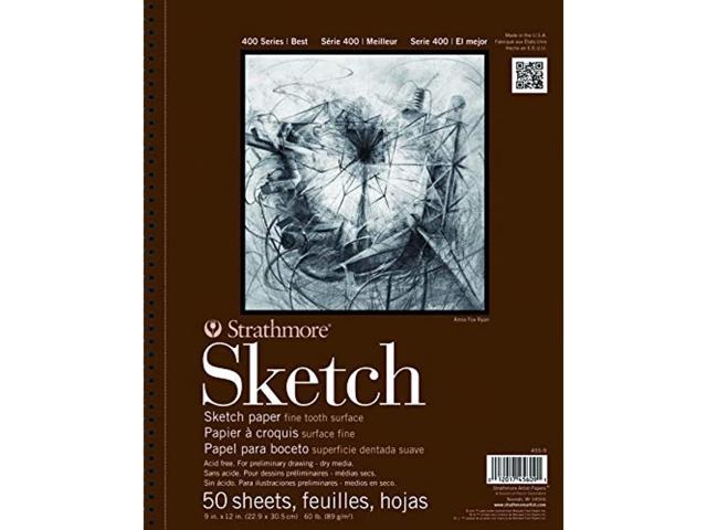 11x14 Wire Bound 50 Sheets Strathmore 455-11 400 Series Sketch Pad
