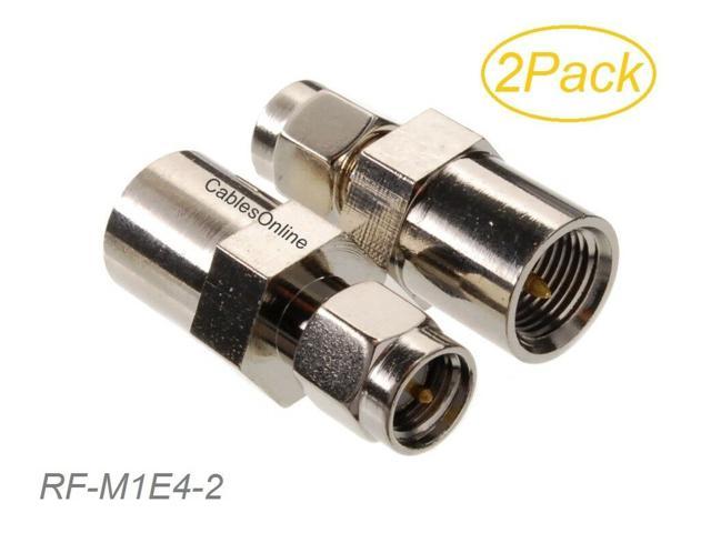 RF-MT01-2 2-Pack SMA Male 50-Ohm Coaxial Termination Load Brass Gold Plated 