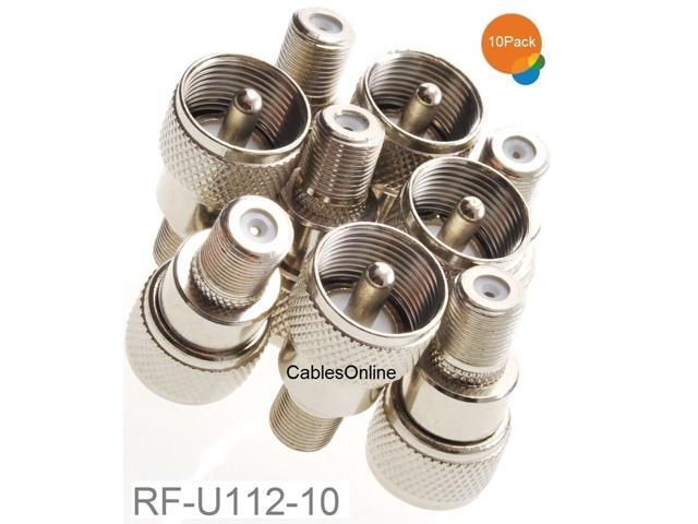1pce Adapter Converter F TV Female Jack to SMA Male Plug Nickel RF Coaxial Rg6 for sale online 