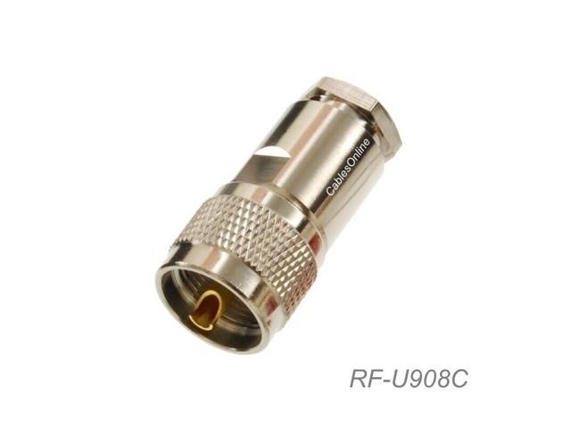 USA-CA RG188  PL259 UHF Male to FME MALE Coaxial RF Pigtail Cable 