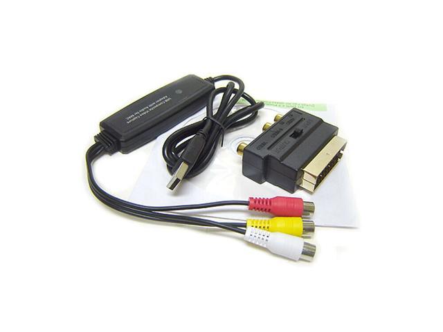 Scart RGB RCA S-Video Audio To USB DVR Adapter MPEG Editor Recorder 