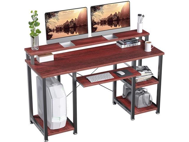 Details about   Modern Office Desk Computer Desk W/Sliding Keyboard Shelf Laptop Home Desk Table 