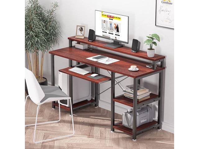 Details about   3-Tier Drawers Computer Desk Writing Table Study Laptop Table Workstation Desk 