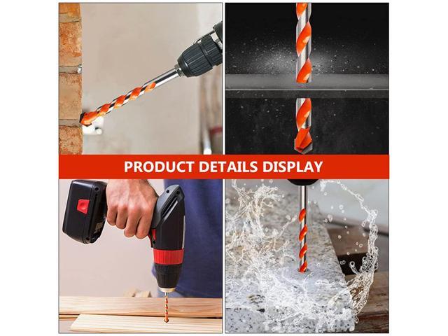 Ultimate Punching Drill Bit for Concrete Bits for Power Drills Hemoton 20Pcs Ultimate Drill Bits Glass Ceramic 6/8/ 10/ 12mm Tile Multifunctional Drill Bits Brick Wood and Plastic Orange 