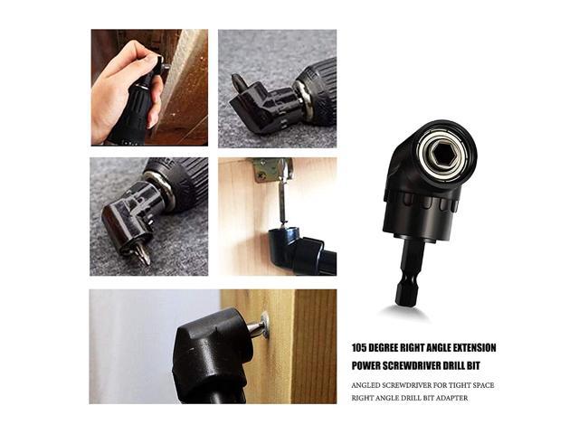 Angled Bit Right Angle Driver Hex Screwdriver Holder For Power Drill Tool Kit BB 