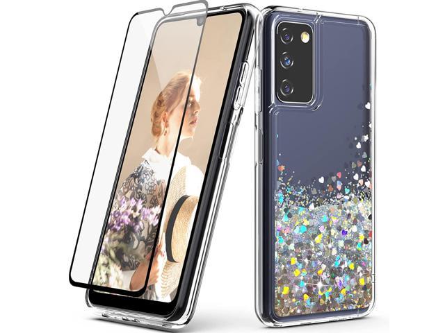 For Samsung A03S Case With Tempered Glass Screen Protector, Samsung Galaxy  A03S Bling Liquid Case, Flexible Tpu Shockproof Protective Cover For Girls  Women (Us-Silver) - Newegg.com