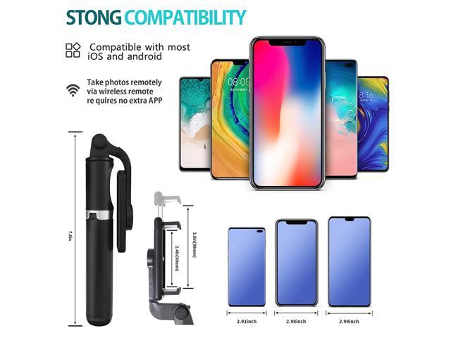 Selfie Stick Tripod Wireless Remote 40 inch Extendable Phone Tripod Stand Holder 360° Portable Pocket Bluetooth Selfie Stand for iPhone 12/11/11 Pro/XS/XR/X/8/7/6/5 Samsung Smartphones 