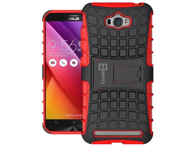 Red & Black Kickstand Case for Asus Zenfone Max Hard 