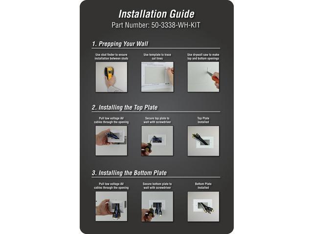 50-3338-WH-KIT DataComm Easy Mount Cable Organizer Kit