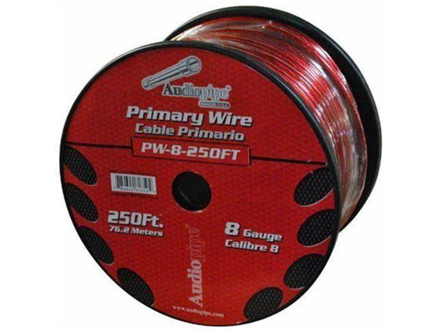 Audiopipe Power Wire 8 Gauge 250 Red PW8RD for sale online 