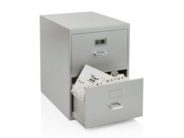 Miniature File Cabinet For Business Cards With Built In Digital Clock Pi 9617 Newegg Com