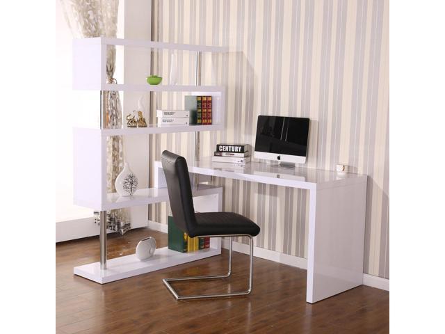 Hollow Core Hobby Desk Corner Rotating Shelf Computer Table