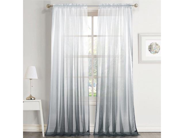Dreaming Casa Grant Ombre Sheer Curtains Draperies Window Treatment Voile For Living Room Kid S 102 Inches Long Rod Pocket 100 W X L Dreaming Casa Grant Ombre Sheer Curtains Draperies Window Treatment Voile For Living Room Kid S 102 Inches Long Rod Pocket 100 W X L