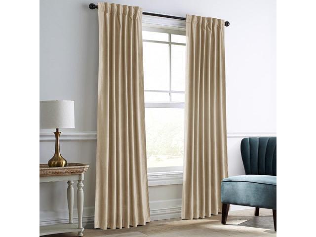 Dreaming Casa Darkening Velvet Curtains For Living Room Thermal Insulated Rod Pocket Back Tab Window Curtain Bedroom 2 Top Construction