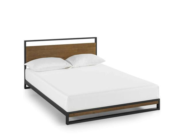 Zinus Suzanne Metal And Wood Platform Bed With Headboard Box Zinus Suzanne Metal And Wood Platform