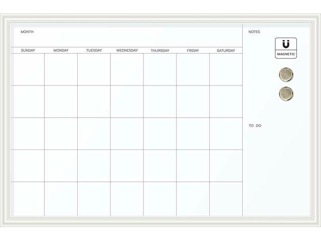 U Brands Magnetic Dry Erase Calendar Board 20 X 30 Inches White U Brands Magnetic Dry Erase Calendar