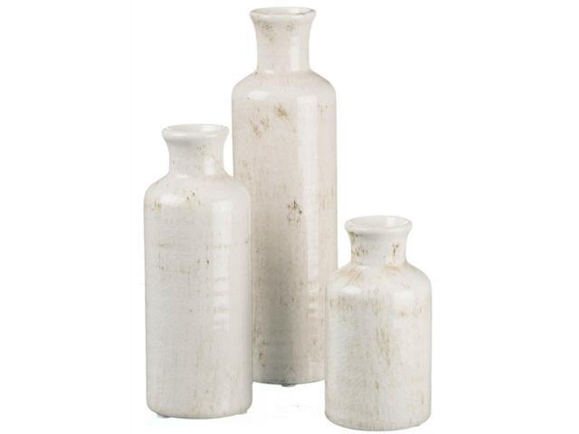 CM2038 New Red Various Sizes Set of 3 Sullivans Ceramic Vase Set