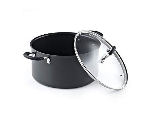Cook N Home 02597 Black 12-Piece Nonstick Hard Anodized Cookware Set