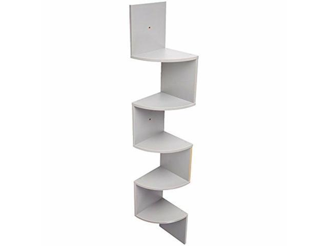 Js Greenco 5 Tier Wall Mount Corner Shelves Gray Finish Newegg Js Greenco 5 Tier Wall Mount Corner Shelves Gray Finish