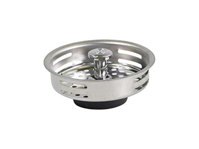 - Universal Style Rubber Stopper 3-1/2 Inch Replacement for Standard Drains Everflow 7621 Stainless Steel Kitchen Sink Strainer Basket