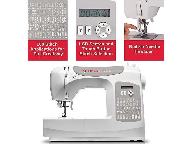 Refurbished: SINGER C5200 Computerized Sewing Machine 80 Built-in ...