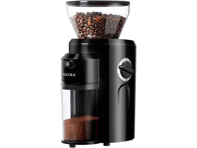 Secura Burr Coffee Grinder, Conical Burr Mill Grinder with 18 Grind Settings from Ultra-Fine to Coarse, Electric Coffee