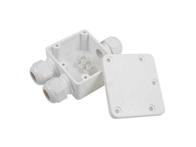 Waterproof IP68 with Terminal Outdoor 3-Cable Plastic White Junction Box 