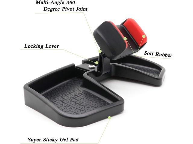Camoo for Jeep Renegade Phone /& GPS Car Holder 360 Degree Rotation with Organizer Storage Adjustable Auto Mobile Holder Stand Kit Fits Jeep Renegade 2015-2019 Black