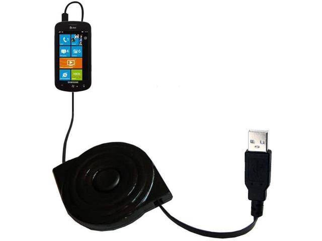 Compact and Retractable USB Power Port Ready Charge Cable Designed for The Samsung Epic 4G Touch and uses TipExchange 