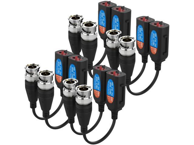 one Pair Video Balun Network Transceiver with Audio Power Connectors CCTV bpn 