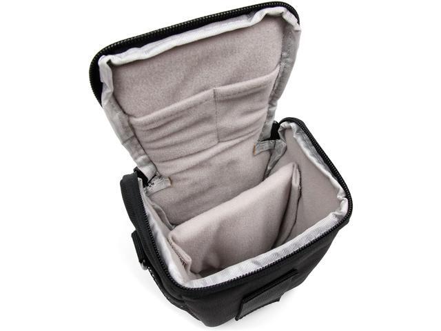 Compatible with Sony NEX6 DURAGADGET Water-Resistant Black /& Grey Cross-Body Carry Bag