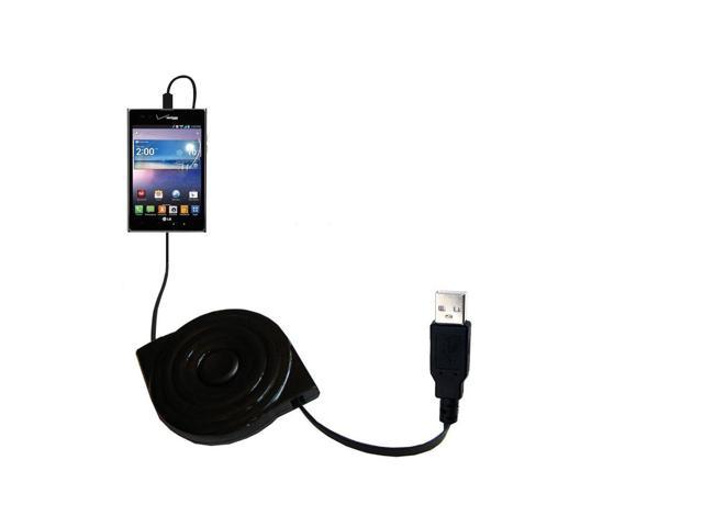 USB Power Port Ready retractable USB charge USB cable wired specifically for the Aiptek PocketCinema v50 and uses TipExchange 